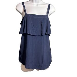 Shinestar Size S Navy Blue Tiered Top